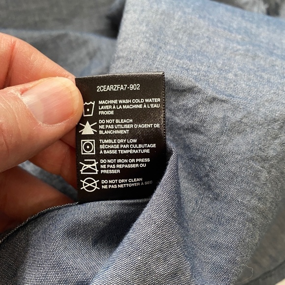 Ripzone Blue/Gray Patterned Men's Short Sleeve Button Up Shirt Size Large - Picture 7 of 11